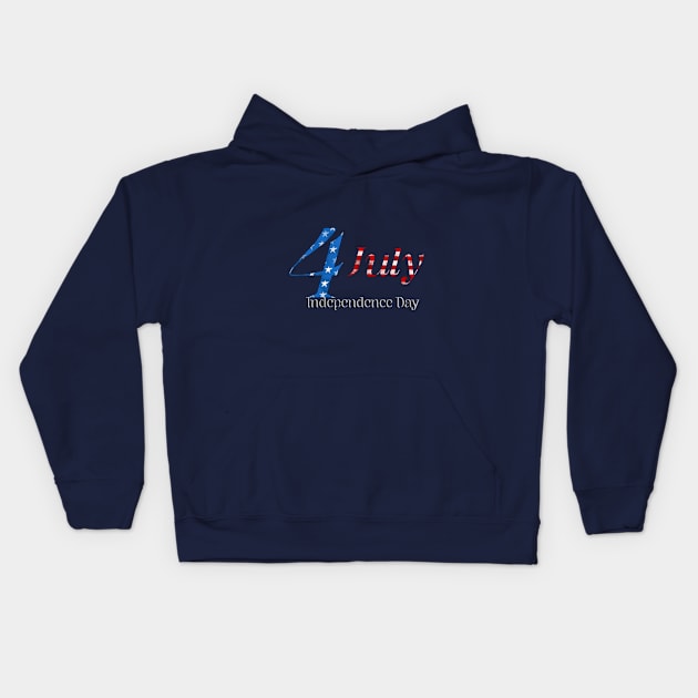 4 July independence Day Kids Hoodie by Anna-Kik